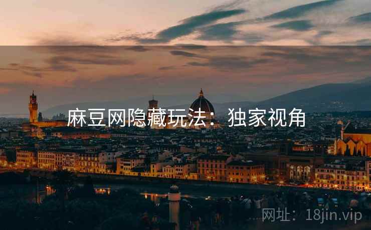 麻豆网隐藏玩法：独家视角