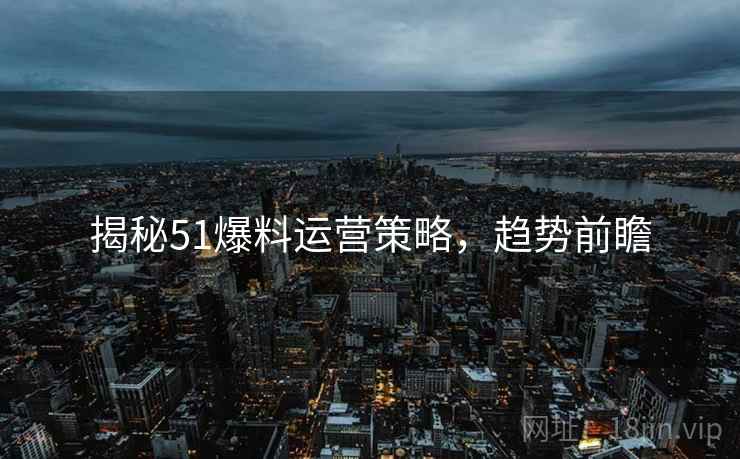 揭秘51爆料运营策略，趋势前瞻