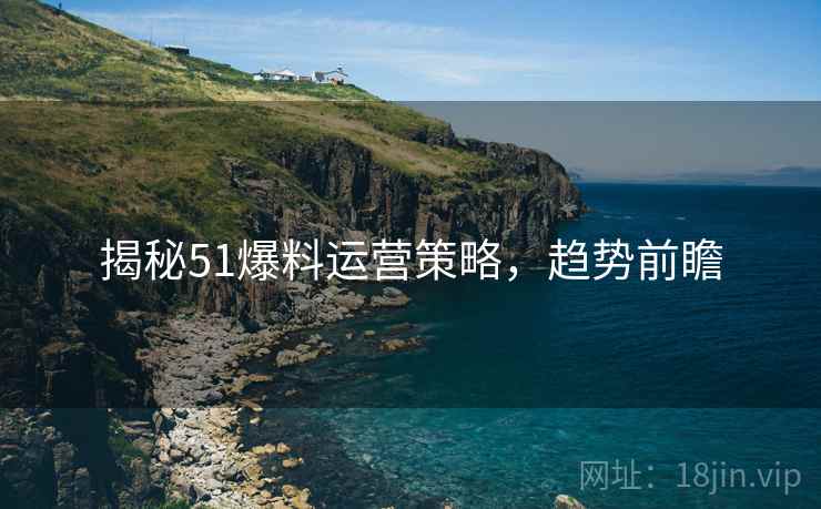 揭秘51爆料运营策略，趋势前瞻