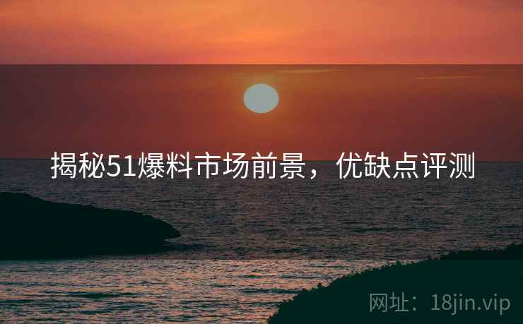 揭秘51爆料市场前景，优缺点评测
