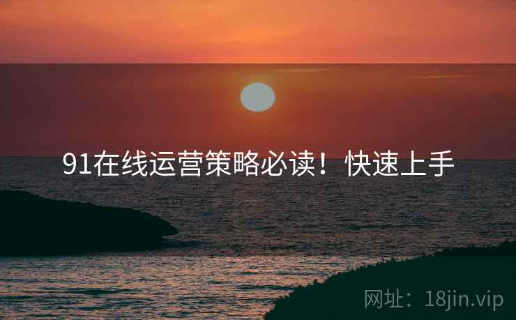 91在线运营策略必读！快速上手